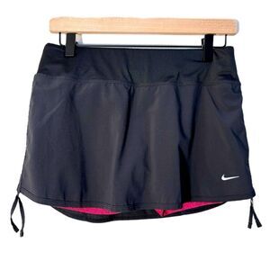 Nike Dri-Fit Tennis Black Pink Skort  Elastic Side Ruching Women’s S.